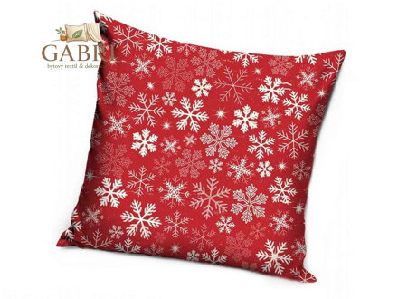 TipTrade Vánoční povlak Bílé Vločky 40x40 cm