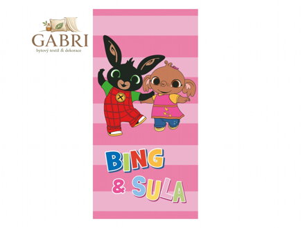 Osuška Králíček Bing Playing together 70x140 cm