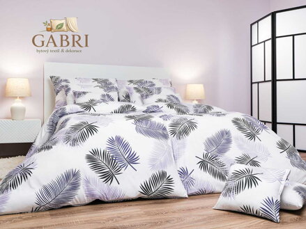 Dadka Povlečení bavlna Peříčka fialová 140x200, 70x90 cm