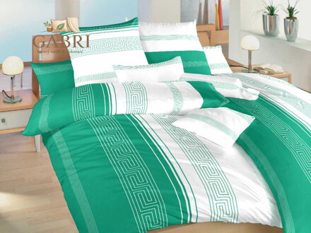 Povlečení bavlna Egypt zelený 140x200, 70x90 cm II.jakost