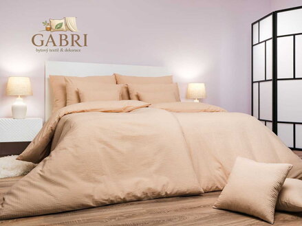 Povlečení krep Béžový UNI 140x200, 70x90 cm II.jakost