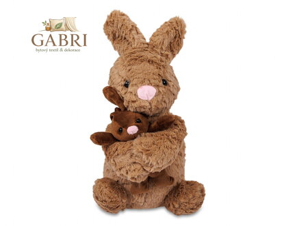 Plyšák Zaječí rodinka hnědá