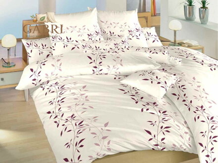 Dadka Povlečení krep Mandevila bordó na banánovém 140x200, 70x90 cm