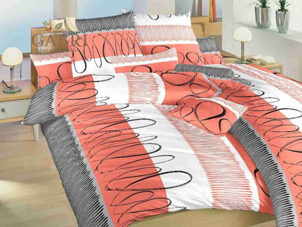 Dadka Povlečení flanel Evelína lososová 140x200, 70x90 cm