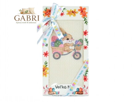 Dárkové balení utěrky SWAN Velikonoční zajíček 50x70 cm 1 ks