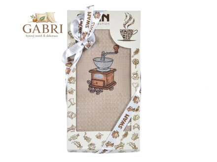 Dárkové balení utěrky SWAN Mlýnek a zrno 50x70 cm 1 ks