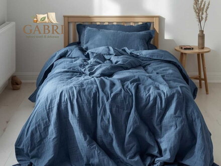 Povlečení mušelín Porcelánově modré 140x200, 70x90 cm