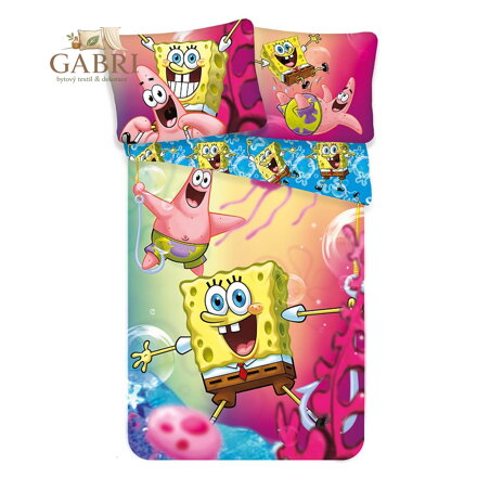 Povlečení Sponge Bob blue 140x200, 70x90 cm