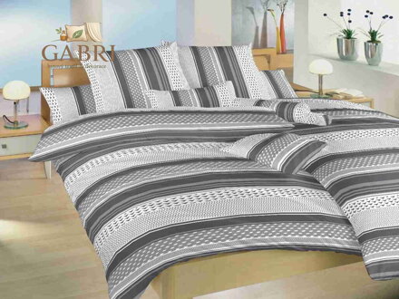 Povlečení krep Erik šedý 140x200, 70x90 II.jakost