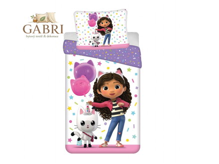 Povlečení Gabby´s Dollhouse Confetti 140x200, 70x90 cm