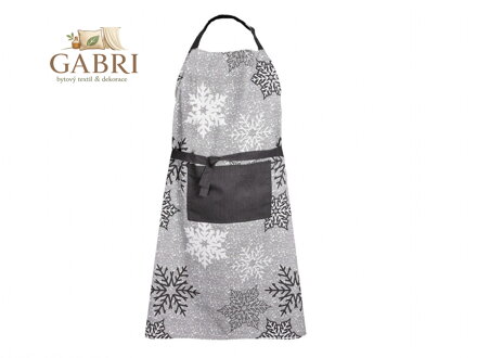 Kuchyňská zástěra Vločka šedá 70x90 cm