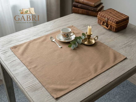 Ubrus hnědý 50x50 cm