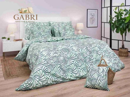 Povlečení bavlna Iluze 2 mentol 140x200, 70x90 cm II.jakost