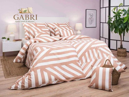 Povlečení bavlna Zebra světle hnědá 140x200, 70x90 cm II.jakost