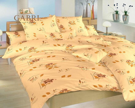Povlečení krep Ibišek medový 200x200, 2x70x90 cm II.jakost