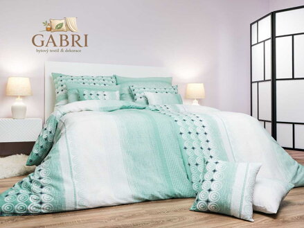Povlečení krep Sahara mentol 220x200, 2x 70x90 cm II.jakost