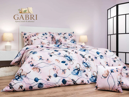 Povlečení krep Bloom elegance pudrová 140x200, 70x90 cm II.jakost