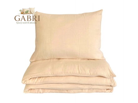 Povlečení do postýlky mušelín Krémové 100x135, 45x60 cm II.jakost