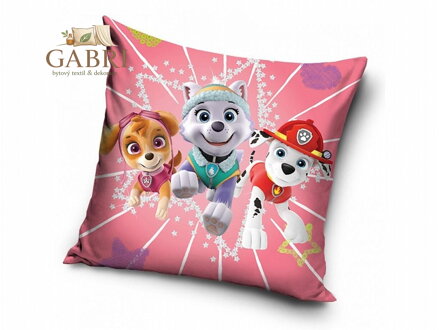 Dětský polštářek Tlapková Patrola Energická štěňata 40x40 cm