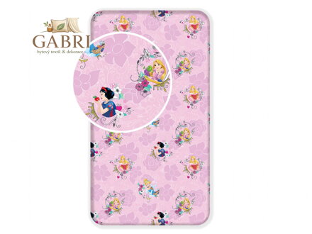 Prostěradlo Princezny Pink 02 90x200x25 cm