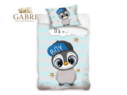 Povlečení do postýlky Tučňák malý Mambo 100x135, 40x60 cm