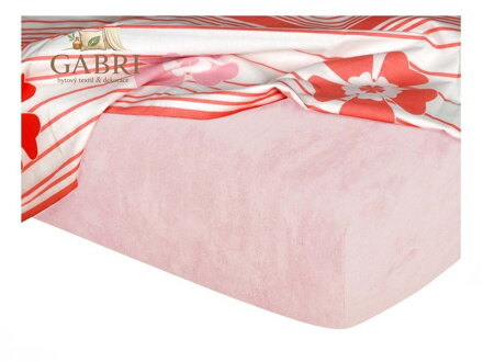 Froté prostěradlo 90x200x20 pudrové II.jakost