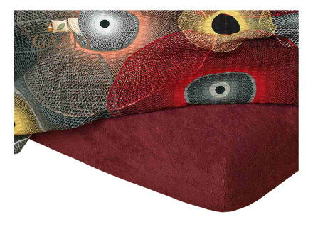 Froté prostěradlo 60x120x10 cm bordó II.jakost