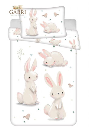 Jerry Fabrics Povlečení do postýlky Králíčci baby 100x135, 40x60 cm