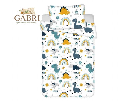 Povlečení bavlna Dino 140x200, 70x90 cm