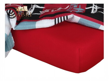 Jersey prostěradlo 90x200x20 vínové Nestandard