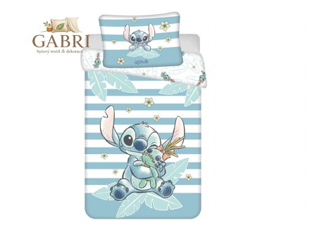 Povlečení do postýlky Lilo and Stitch Tropical Hugs baby 100x135, 40x60 cm