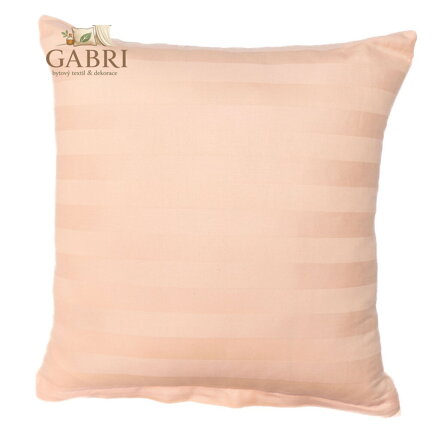 Povlak na polštář atlas grádl béžový proužek 2 cm