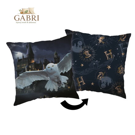 Jerry Fabrics Polštářek Harry Potter Hogwarts 40x40 cm