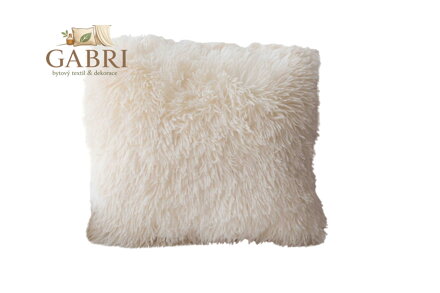 Jerry Fabrics Povlak s dlouhým vlasem béžový 40x40 cm