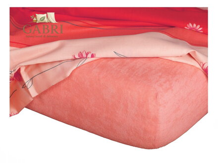 Froté prostěradlo losos