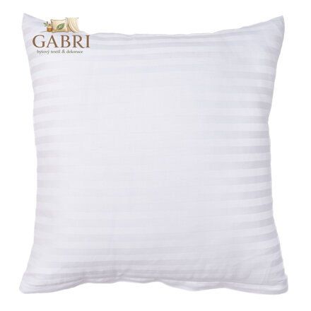 Povlak na polštář atlas grádl bílý proužek 0,8 cm