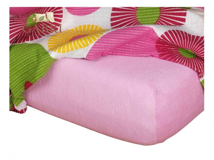 Froté prostěradlo starorůžové