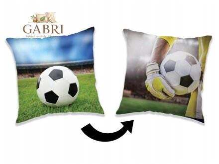 Jerry Fabrics Polštářek Fotbal two sides 40x40 cm