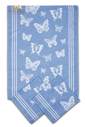 Svitap Utěrka Extra savá 50x70 cm Motýlci modrá 3 ks