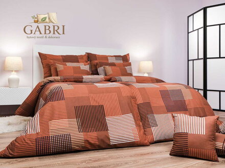 Dadka Povlečení bavlna Patrik hnědý 140x200, 70x90 cm