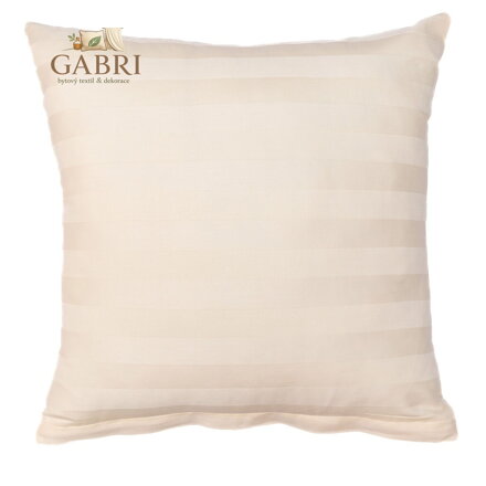 Povlak na polštář atlas grádl šampaň proužek 2 cm