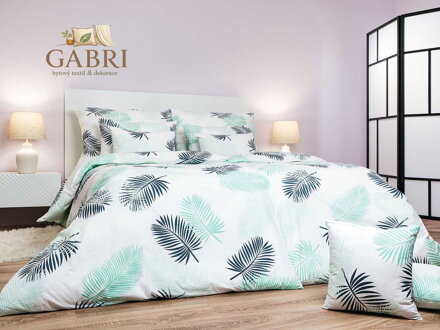 Dadka Povlečení bavlna Peříčka mentolová 140x200, 70x90 cm