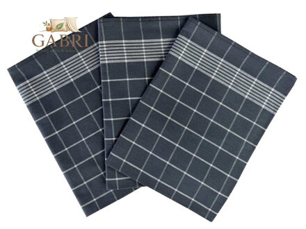 Svitap Utěrka Pozitiv Egyptská bavlna 50x70 cm tmavě šedá/bílá 3 ks