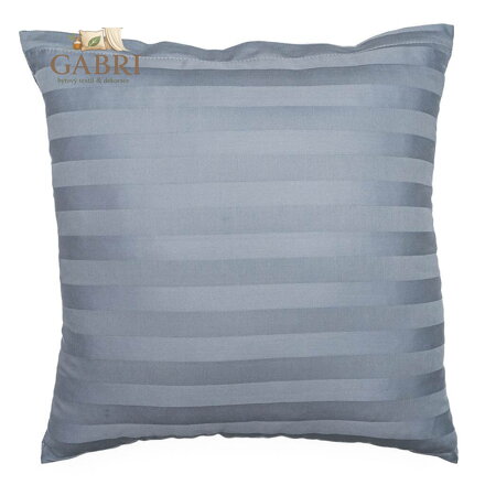 Povlak na polštář atlas grádl šedý proužek 2 cm