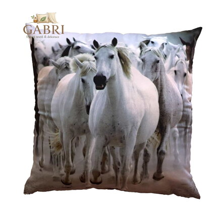 Dadka Fotopolštářek Stádo bílých koní 40x40 cm