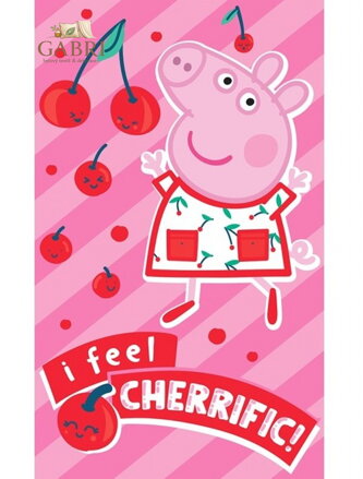 Carbotex Dětský ručník Prasátko Pepina Jako třešnička 30x50 cm