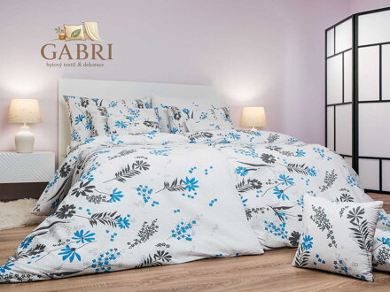 Dadka Povlečení krep Agáta denim na bílém 140x200, 70x90 cm