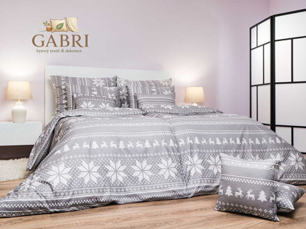 Dadka Povlečení bavlna Sobi šedí 140x200, 70x90 cm