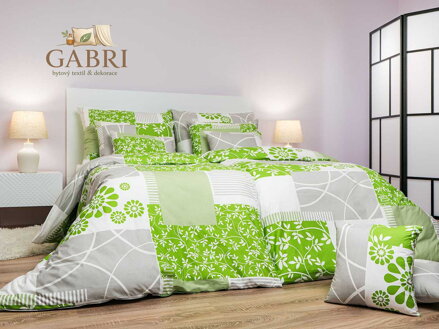 Dadka Povlečení bavlna Bluemoon zelený 140x200, 70x90 cm