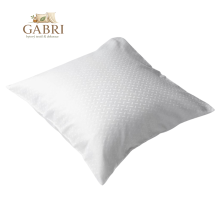 Povlak na polštář damašek Kávové zrno bílé